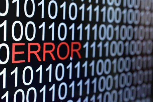 WinZip Registry Optimizer error red text in binary code 0 and 1 system optimizer